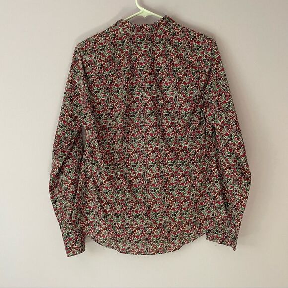 J Crew Poplin Shirt in Liberty Floral w Purple Women Size 6 - Picture 4 of 8